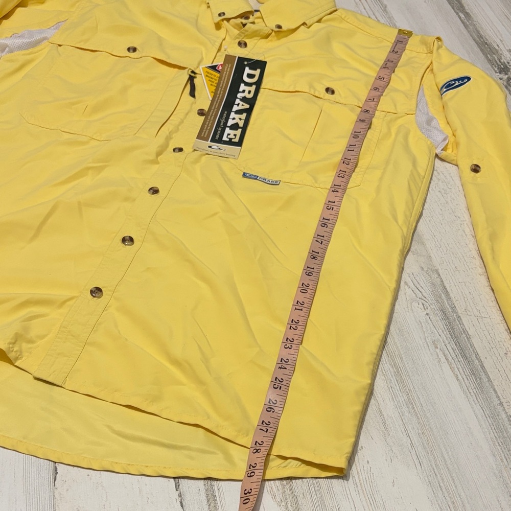 Drake Yellow Long Sleeve Vented Wingshooters Shirt Size Medium NWT - Picture 10 of 10